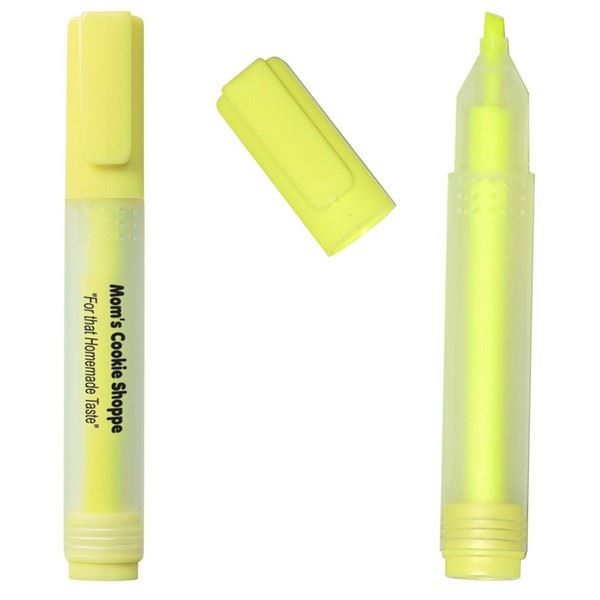 SH332 Rectangular Highlighter With Frosted Barrel And Custom Imprint